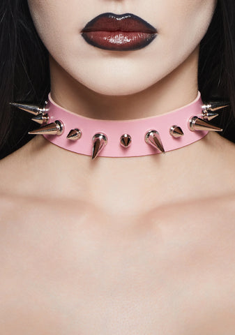 Heart To Get Spiked Choker