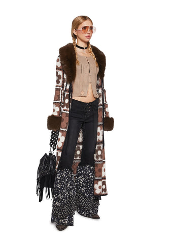 Somewhere Now Distressed Cardigan - Beige