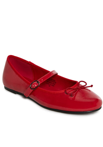 Woven Love Ballet Flats - Red