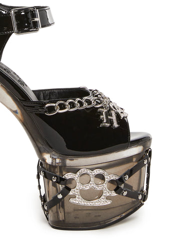 Hardcore Lucite Platform Heels