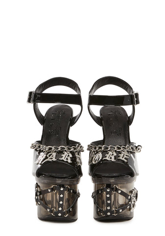 Hardcore Lucite Platform Heels