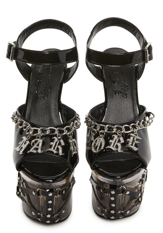 Hardcore Lucite Platform Heels