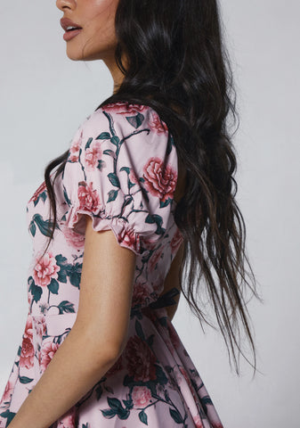 Chasin’ Rainbows Mini Dress - Pink Floral