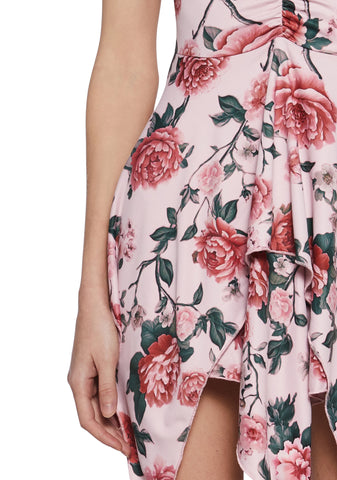 Chasin’ Rainbows Mini Dress - Pink Floral