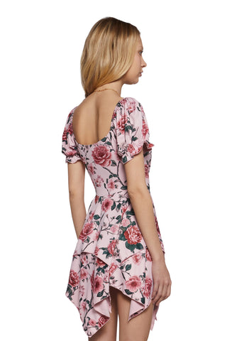 Chasin’ Rainbows Mini Dress - Pink Floral