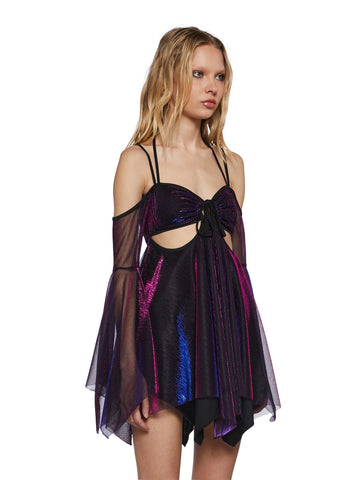 Lightning In A Bottle Mini Dress - Iridescent