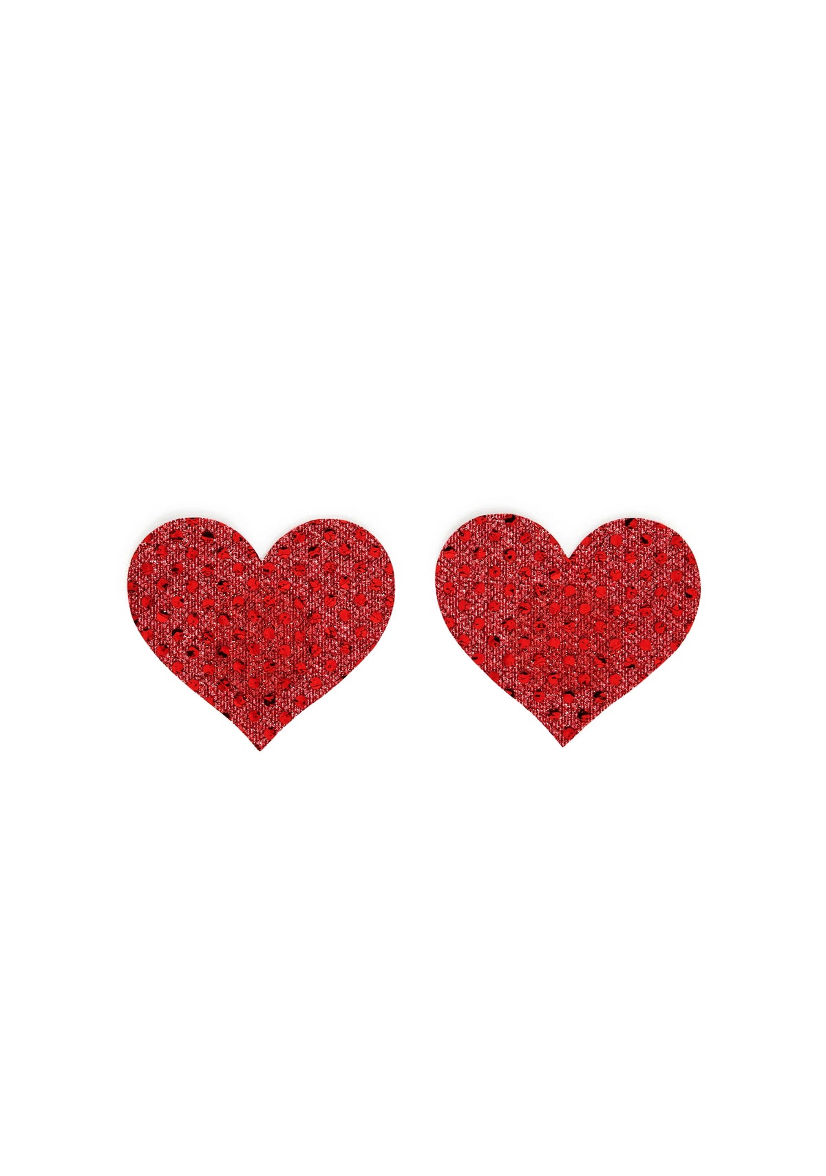 Only Love Glitter Heart Pasties - Red