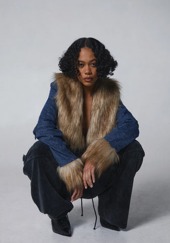 Covet Moto Jacket - Denim