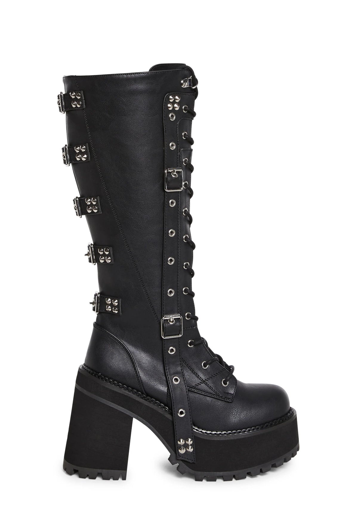 Assault-218 Platform Knee High Boots