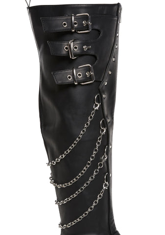 Wrath-310 Platform Thigh High Boots