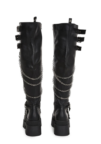 Wrath-310 Platform Thigh High Boots