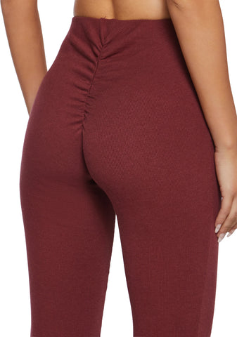 There’s No Other Flare Pants - Dark Red