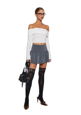 Hold Me Now Off The Shoulder Top - White