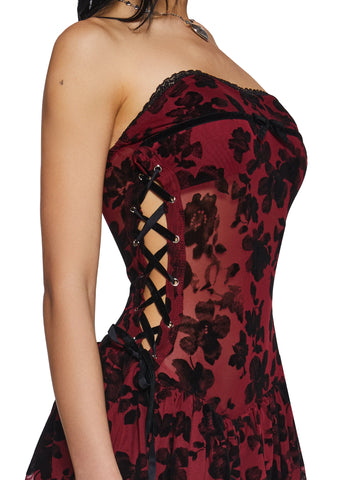 Amorous Glances Mesh Mini Dress