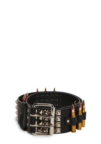 Brass .308 Bullet Studded Belt