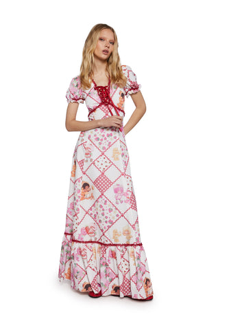 Meadow Mornings Quilt Maxi Dress