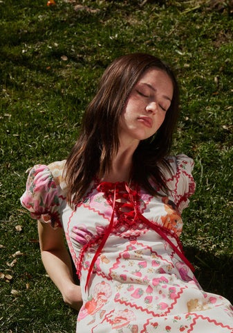 Meadow Mornings Quilt Maxi Dress