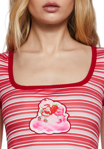 Caring Hearts Striped Tee