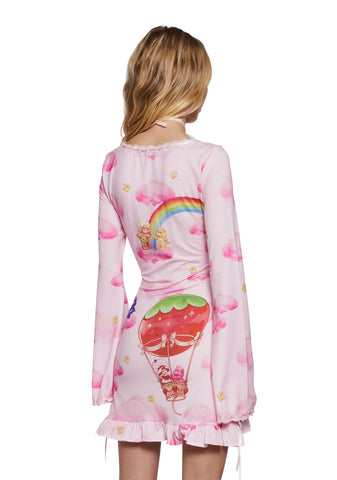Clouds And Rainbows Mini Dress