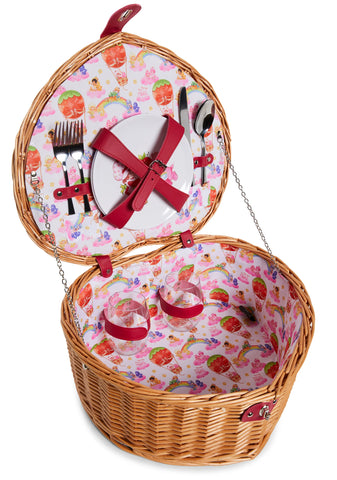 Sweet Sharing Heart Picnic Basket