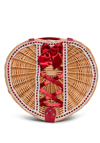 Sweet Sharing Heart Picnic Basket