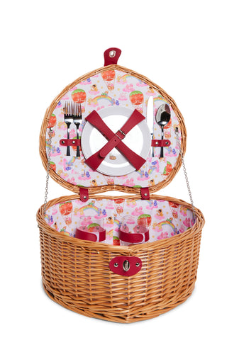 Sweet Sharing Heart Picnic Basket
