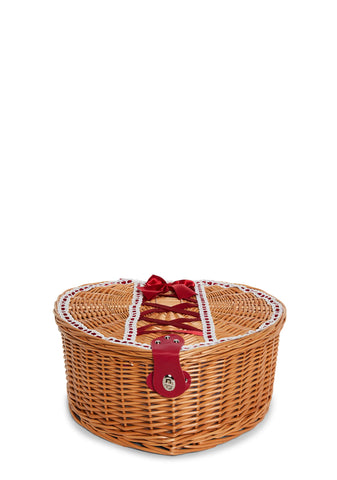 Sweet Sharing Heart Picnic Basket