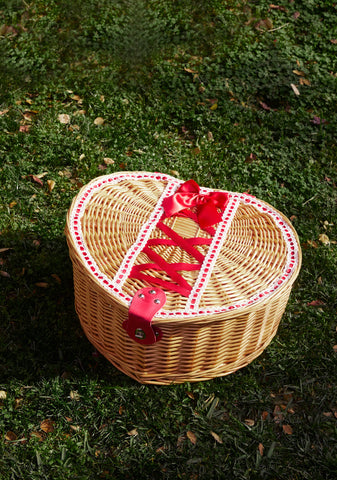Sweet Sharing Heart Picnic Basket