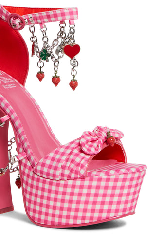 Holy Revelation Platform Heels - Gingham