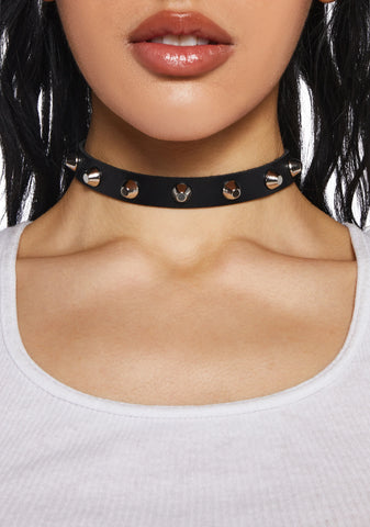 Mischievous Ways Spiked Choker