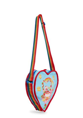 Over Tea Canvas Heart Bag