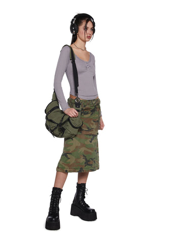 Text Me Long Sleeve Top - Gray