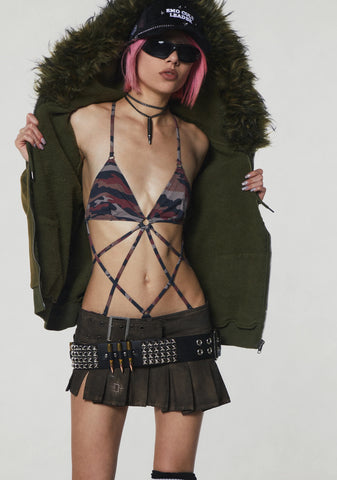 Off The Hook Zip-Up Hoodie - Green