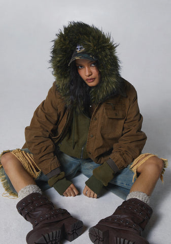 Off The Hook Zip-Up Hoodie - Green