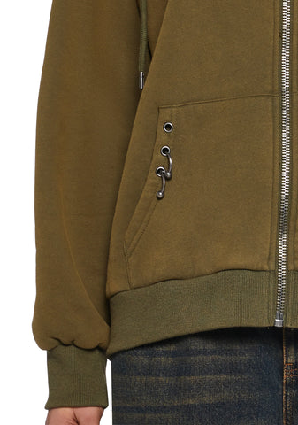 Off The Hook Zip-Up Hoodie - Green