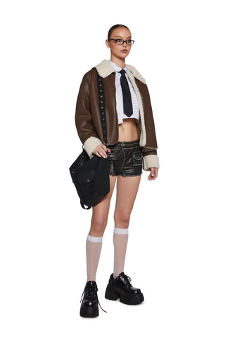 Spitfire Romance Vegan Leather Coat