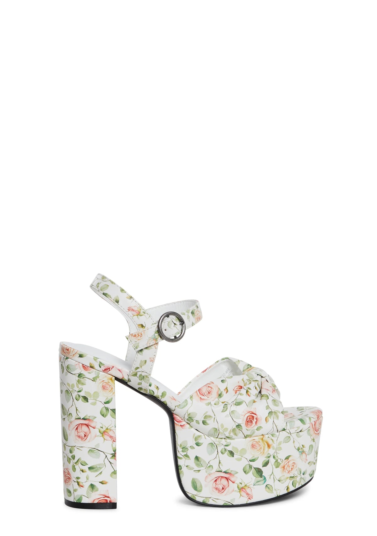 Love At Every Corner Platform Heels - Floral