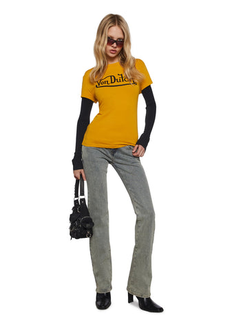 Fitted Twofer Long Sleeve Top