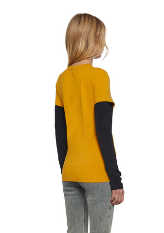 Fitted Twofer Long Sleeve Top
