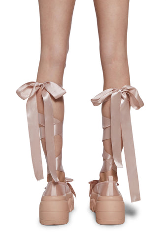 Innovative Ballerina Platform Wrap Sneakers