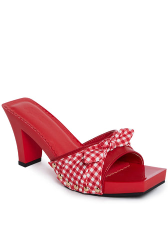 Bless Your Heart Heeled Sandals - Red