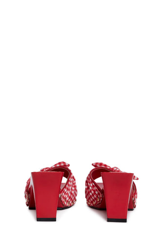 Bless Your Heart Heeled Sandals - Red