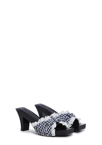 Bless Your Heart Heeled Sandals - Black