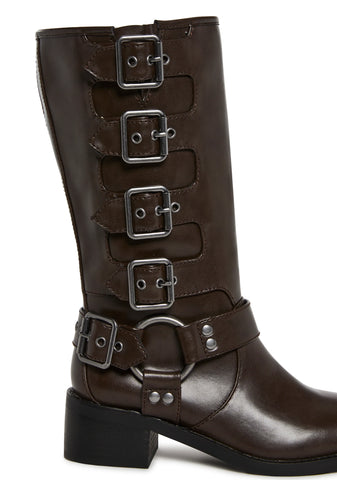 Around The City Moto Boots - Brown