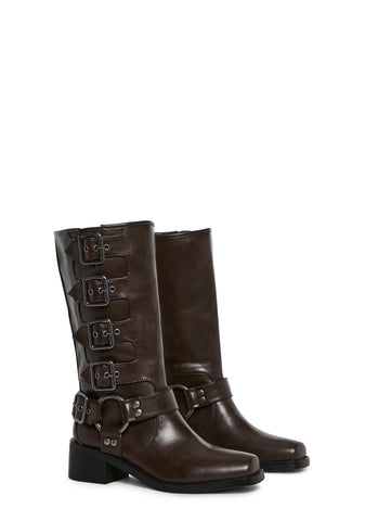 Around The City Moto Boots - Brown