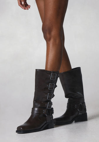 Around The City Moto Boots - Brown