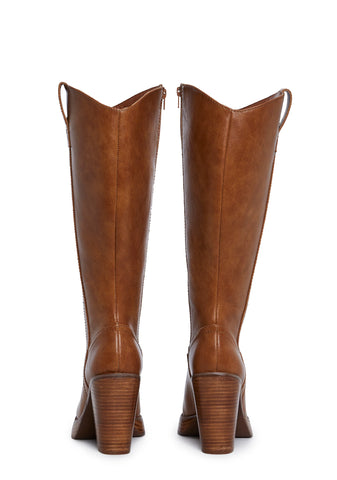 Pace Of Nature Cowboy Boots - Brown