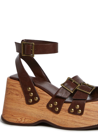 Summer Moves Platform Wedges - Brown