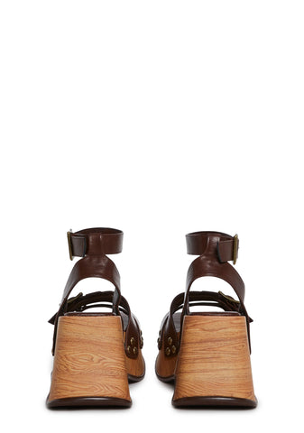 Summer Moves Platform Wedges - Brown