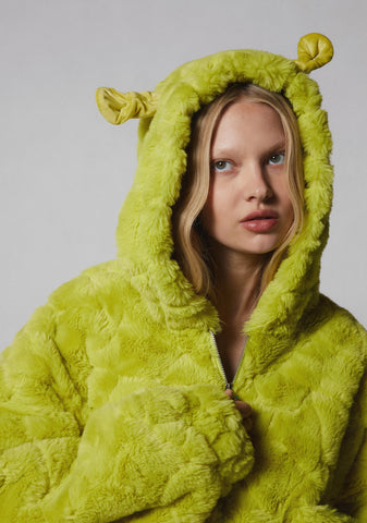 Ogre Chic Fuzzy Zip-Up Jacket